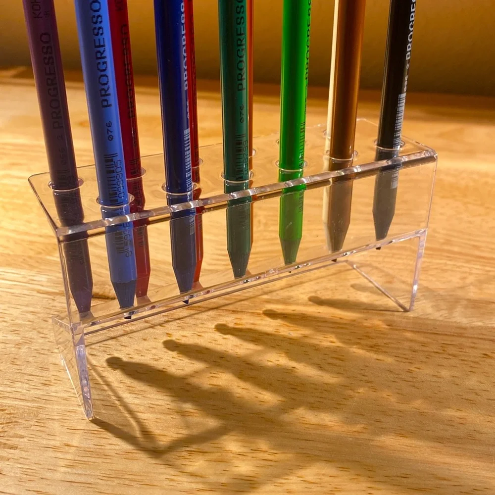 JAPAN - Clear Acrylic Pencil Holders (Lot 6) NEW